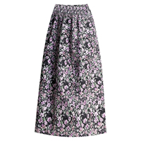 Jupe mi-longue décontractée 100 % coton à imprimé floral pour femme, nouvelle collection printemps 2026, coupe ample, personnalisable OEM, respirante, vente en gros
