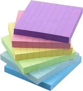 Best quality Early Buy 6 Candy Color Student cross line cartoon office notes Cute striped sticky notes