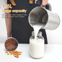 Machine à lait d'avoine Subada, machine à lait d'amande cru/chaud avec filtre SS304 1,5L, machine à lait végétal multifonctionnelle, mélangeurs