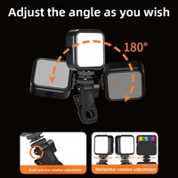 Mini Lampe LED Portable pour Selfie, Réglage Multi-Niveaux, Température de Couleur Ajustable (2500K-9900K) pour Photos et Vidéos