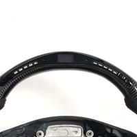 Volant sport en fibre de carbone avec LED, fond plat, remplacement premium, 2013-2014 W204 personnalisé