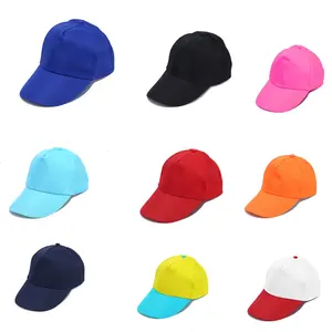 En ucuz reklam 5 paneller kap baskılı logo seyahat öğrenci beyzbol şapkası işlemeli gönüllü polyester şapka