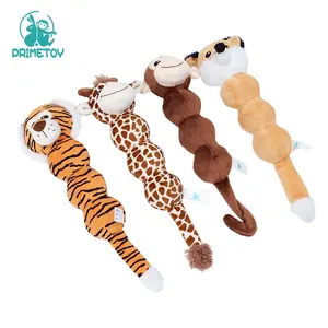 Yüksek kaliteli kaplan zürafa maymun tilki peluş cızırtılı çiğneme köpek Pet oyuncak Pet