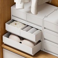 Caja de almacenamiento de cajón japonés, armario de almacenamiento de plástico multicapa, caja organizadora de armario, caja de archivo de escritorio multifuncional