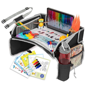 Accesorios para Mesa de Viaje para Niños Pequeños, Bandeja de Viaje para Niños, Bandeja para Asiento de Coche, Artículos Esenciales para Viajes por Carretera para Coche y Avión - Product Image 1