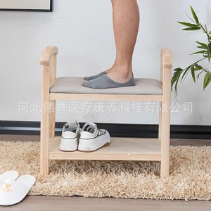 Great Reputation Solid Wood Shoe Bench 60x60x30cm Upholstered Seat Entryway <b>Storage</b> <b>Stool</b> For Adults And Elderly - Product Image 5