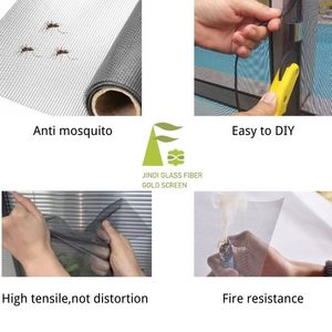 JINDI 18*16 malla rígida Industrial retráctil mosquiteras protección de fibra de vidrio mosquitera malla corredera puerta enrollable - Product Image 3