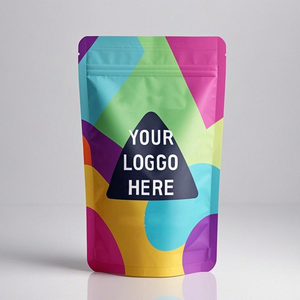 Custom Logo Printed Zip Lock 3-Side Seal Stand-Up Pouch Plastic Underwear Packaging <strong>Bag</strong> for Food and Pet Use - Product Image 6