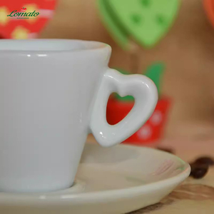 Taza y Platillo de Café de Cerámica Personalizados de Alta Calidad, Taza de Porcelana Blanca para Cafetería, Hotel, Boda, Vajilla al por Mayor - Product Image 2