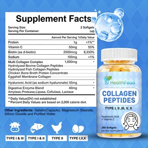 Cápsulas Blandas de Péptidos de Colágeno de Buena Calidad, Promueven la Flexibilidad de las Articulaciones y una Digestión Saludable con Suplemento Dietético de Sodio - Product Image 6