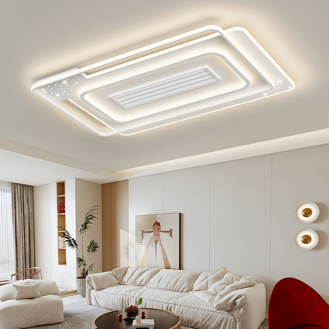 Modern LED Bladeless Design Ceiling Fan with Light AC Motor Remote Control for Home Restaurant Bedroom Living Room Use