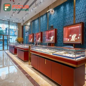 Comptoir de présentation de bijoux minimaliste avec panneau en verre trempé, meuble de boutique pour bijoux - Product Image 3