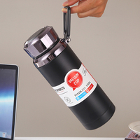 Vaso de acero inoxidable portátil inteligente, botella de agua deportiva de moda, pantalla LED de temperatura, taza de viaje aislada al vacío para regalo