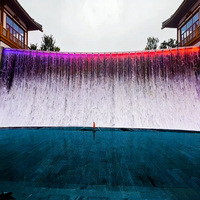 Fontaine extérieure en acier inoxydable, cascade, élément aquatique pour hôtel, jardin, décoration extérieure