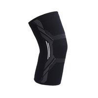 Genouillères de sport antidérapantes respirantes en spandex à haute élasticité avec fermeture à enfiler pour hommes et femmes, protection professionnelle