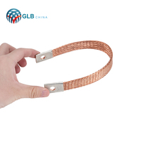 Câble de terre flexible tressé en cuivre de 50 mm avec connecteur à sertir en cuivre nu et étamé pour la mise à la terre des armoires électriques