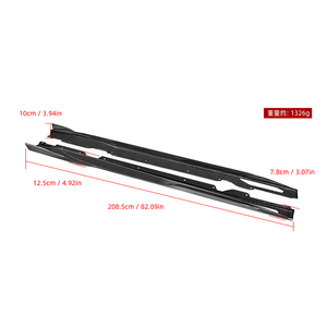 Faldas laterales estilo X para <span class=keywords><strong>BMW</strong></span> Serie <span class=keywords><strong>4</strong></span>, G26, <span class=keywords><strong>4D</strong></span>, fibra de carbono seca, extensión lateral - Product Image 6