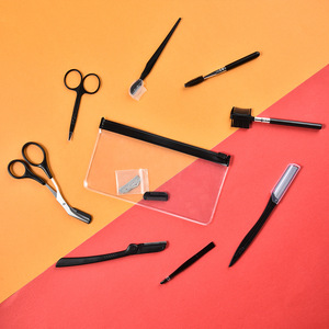 Focstar bán chạy nhất cô gái grooming Kit cho lông mày bao gồm thép không gỉ dao cạo kéo & nhíp squared Blade (bt9015) - Product Image 6