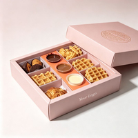 Boîte cadeau en carton ondulé personnalisée avec séparateur pour biscuits, emballage pour pâtisseries, gâteaux et pains
