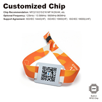 Bracelet intelligent RFID NTAG213 F08 Mini Tag en gros, programmable, vibrant, avec compte à rebours et fonction de chronomètre pour hôtels, boîtes de nuit, fêtes et événements