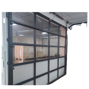 Porte <span class=keywords><strong>de</strong></span> <span class=keywords><strong>garage</strong></span> personnalisable en alliage d'aluminium 24x24 <span class=keywords><strong>de</strong></span> haute qualité Porte en verre <span class=keywords><strong>de</strong></span> style industriel fini pour les villas Caractéristique antivol - Product Image 2