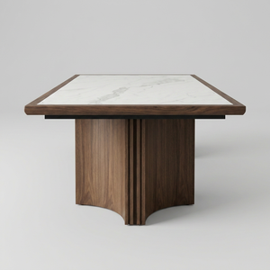 Estación de Trabajo Ejecutiva Premium de Madera Natural, Amplia y Espaciosa, Superficie Lisa, Estructura Estable con Orificio para Cables, Cajón de Almacenamiento para Laptop - Product Image 5