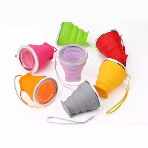 Custom <strong>Collapsible</strong> Drinking <strong>Cups</strong> Portable Silicone Retractable <strong>Cup</strong> Folding Telescopic Water Bottles for Travel Camping - Product Image 3