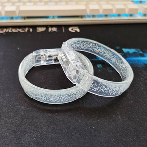 Nhựa nhấp nháy Vòng đeo tay biểu tượng tùy chỉnh LED nhấp nháy bong bóng Led Vòng đeo tay Đảng LED ánh sáng đèn flash vòng đeo tay cho Multi-Color LED - Product Image 5