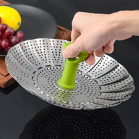 Panier vapeur pliable multifonctionnel en acier inoxydable pour la cuisson à la vapeur, idéal pour la maison et les restaurants