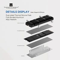 Siap untuk Kapal Konduktivitas Termal Tinggi M.2 2280 NVMe Anodized Aluminium Thermalright CSA-5 PRO SSD Heatsink