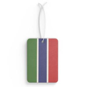 Conception personnalisée de parfum de <span class=keywords><strong>voiture</strong></span> drapeau de la Gambie, parfum de désodorisant suspendu - Product Image 1