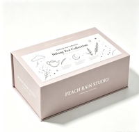 Boîte de rangement personnalisée de luxe en carton magnétique en forme de livre avec compartiment séparateur pour sachets de thé, sachets de café, emballage alimentaire