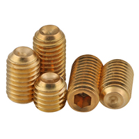 Vis à douille hexagonale en laiton jaune M1.4 M24 H59 H62 cuivre Bronze avec pointe de coupe DIN916
