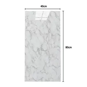 Nuova moda Peel Gloss PVC aspetto marmo pannello a parete foglio di alluminio cucina carta da parati impermeabile