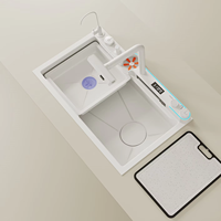 Évier de cuisine intelligent à cascade amélioré, avec un nouveau lave-gobelet amélioré et plus pratique à utiliser, robinet à débit d'eau de style douche