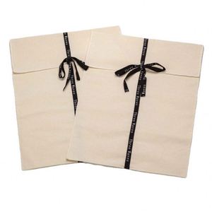 Emballage cadeau personnalisé en coton biologique naturel, motif géométrique, sac anti-poussière pour sac à main, vêtements, t-shirts, logo personnalisé - Product Image 1