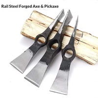 Hachette, pioche, bêche, outil de fendage de bois, outil de terrassement, outils de jardinage et d'agriculture, modèle 002, en acier forgé Hongrui Rail Steel