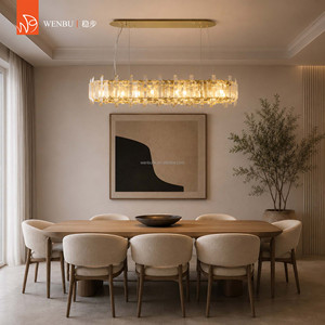 Lámparas de Cristal Lineales, Lámpara Colgante de Cristal de Cuarzo Natural de Lujo para Comedor - Product Image 2