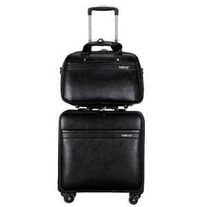 Bagages de voyage de 16 pouces pour l'enregistrement Bagages d'affaires universels à roulettes en cuir Pu Bagages 2 en 1 Sets Roller Bag Spinner Valise - Product Image 6
