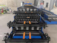 Machine de formage à froid de tôles de toiture IBR en acier galvanisé coloré à trois couches, haute vitesse et très vendue