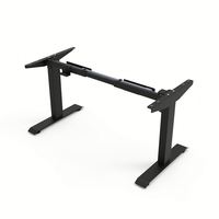 Cadre de bureau électrique OMNI à moteur unique, design moderne, poste de travail réglable en hauteur avec pieds de table ergonomiques