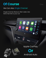 30% de Descuento en Adaptador Inalámbrico CarPlay 2 en 1 Universal, Estilo Puerta Corredera Negra, Conexión Plug and Play