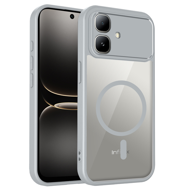 Magnetic Shockproof Case for Infinix Smart 20 4G/Infinix Smart 10 Translucent Matte Back Cover