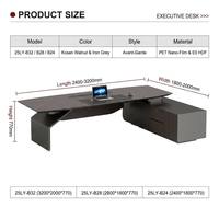 Bureau de direction ergonomique, durable et moderne, ensemble table d'ordinateur, montage facile, matériau en bois écologique, certifié CE