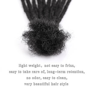 Estensioni dei capelli umani-le estensioni permanenti del Dreadlock per donne/uomini, possono essere tinte, possono essere arricciate e sbiancate, nero naturale - Product Image 5