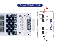 Placa Equilibradora Activa de Baterías de Litio XJ 2A con Capacitor BMS 4S 8S 16S 24S para Baterías NCM, LiFePO4 y Sodio