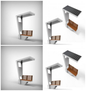 스크린 태양 의자 디자인 <span class=keywords><strong>Led</strong></span> 조명 상자 광고 벤치와 야외 스마트 벤치 - Product Image 3