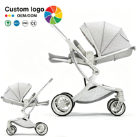Poussette pliable à 4 roues en acier inoxydable avec pneus EVA, capacité de charge de 15 kg, pour bébés de 0 à 3 ans, options multicolores