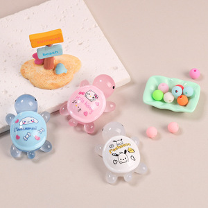 크리에이 티브 귀여운 만화 빛나는 거북이 수지 매력 DIY 장식 블라인드 박스 가방 액세서리 장식을위한 작은 장식품 - Product Image 4