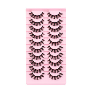 <span class=keywords><strong>Faux</strong></span> <span class=keywords><strong>cils</strong></span> russes faits à la main, <span class=keywords><strong>effet</strong></span> 3D, lot de 10 paires, en cheveux synthétiques, réutilisables, épais aux extrémités, recourbés - Product Image 6